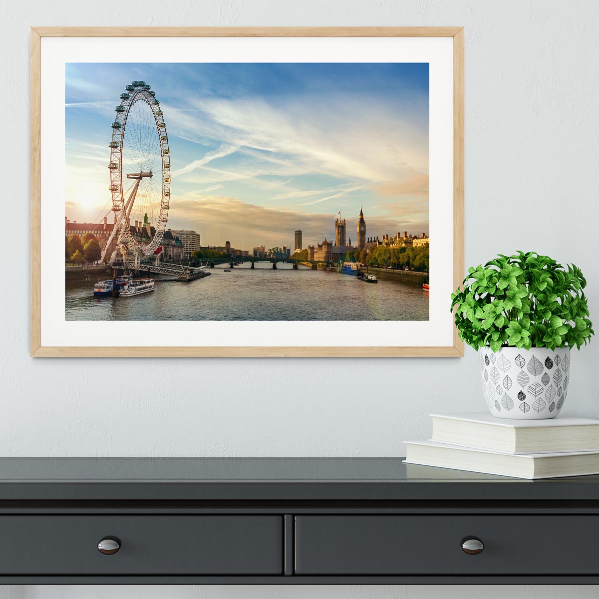 London morning sunrise Framed Print - Canvas Art Rocks - 3