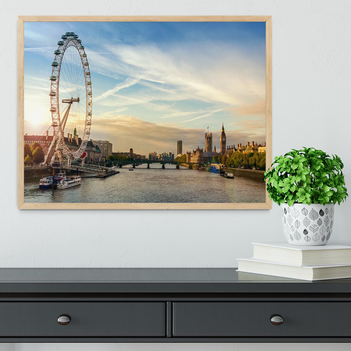 London morning sunrise Framed Print - Canvas Art Rocks - 4