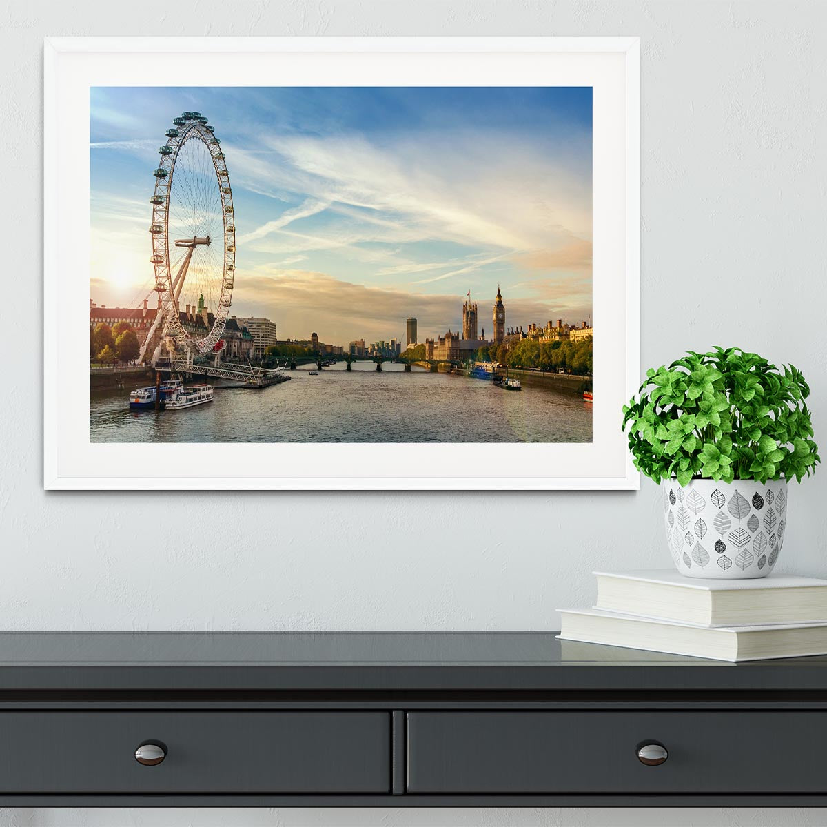 London morning sunrise Framed Print - Canvas Art Rocks - 5