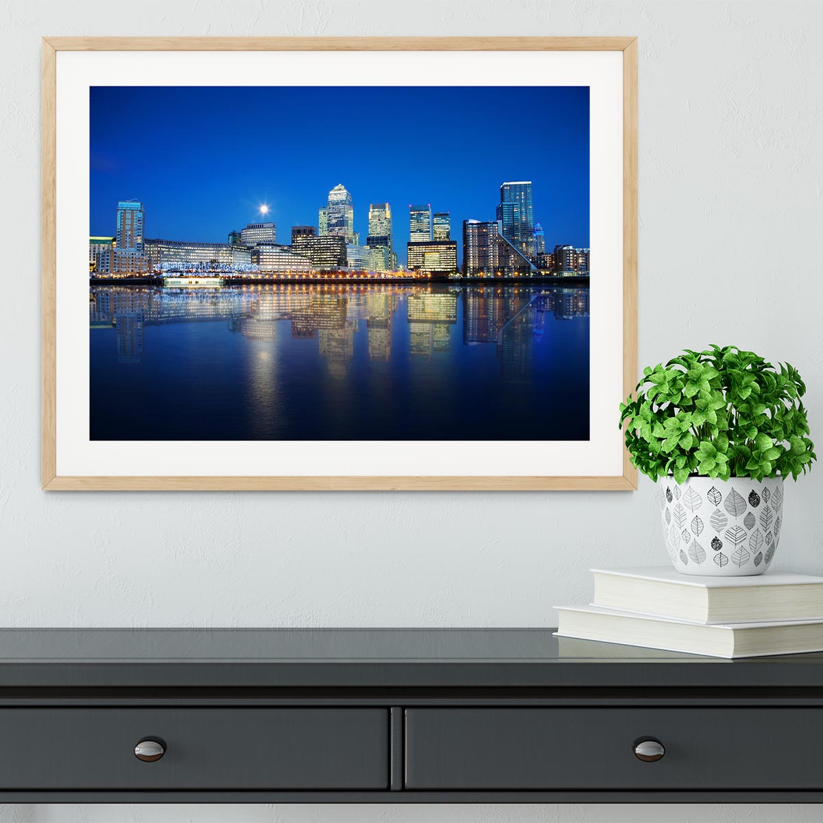 London skyscrapers reflected Framed Print - Canvas Art Rocks - 3