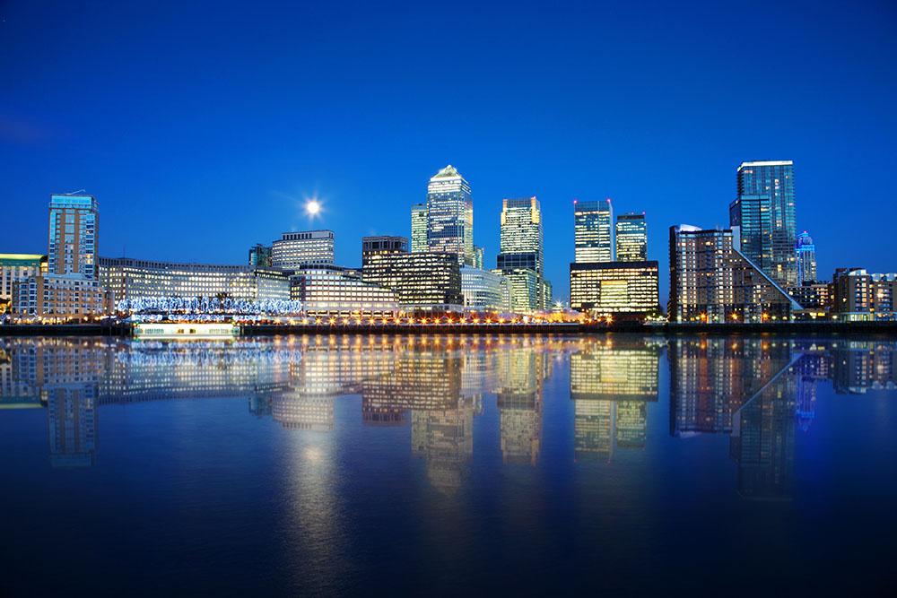 London skyscrapers reflected Wall Mural Wallpaper - Canvas Art Rocks - 1