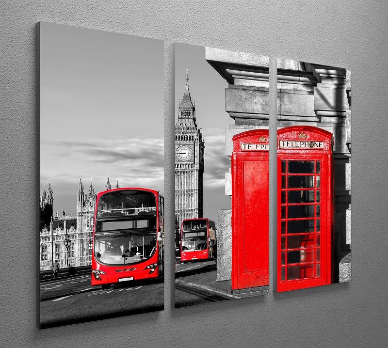 London symbols 3 Split Panel Canvas Print - Canvas Art Rocks - 2