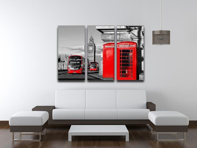 London symbols 3 Split Panel Canvas Print - Canvas Art Rocks - 3