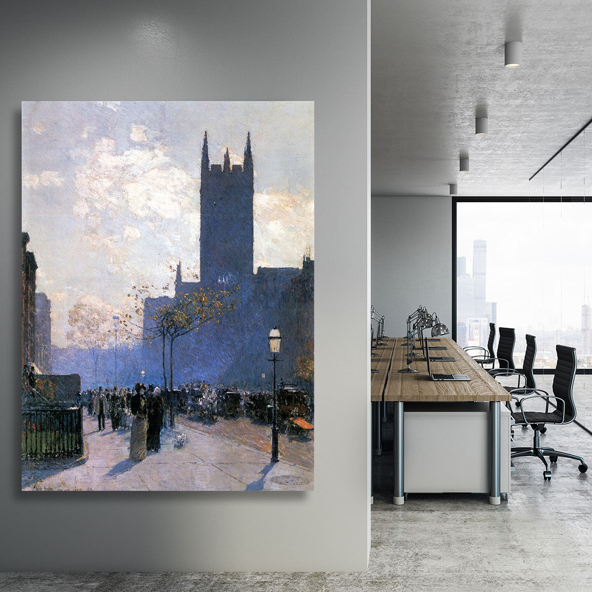 Lower Fifth Avenue by Hassam Canvas Print or Poster - Canvas Art Rocks - 3