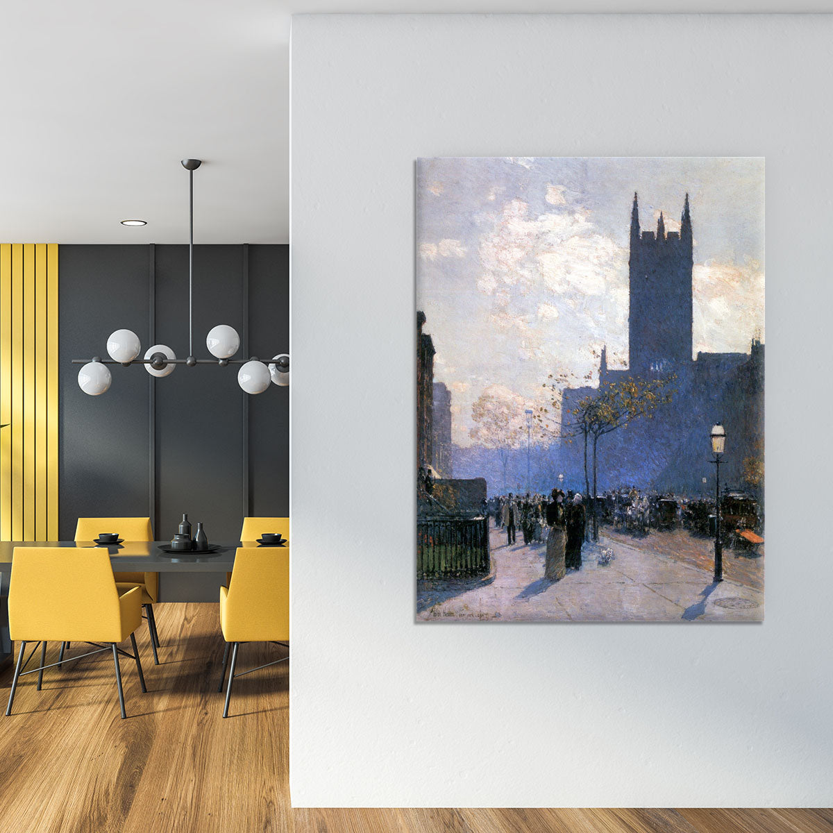 Lower Fifth Avenue by Hassam Canvas Print or Poster - Canvas Art Rocks - 4