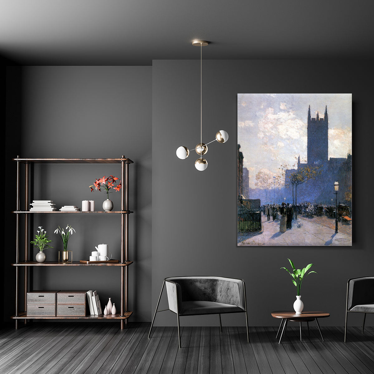 Lower Fifth Avenue by Hassam Canvas Print or Poster - Canvas Art Rocks - 5