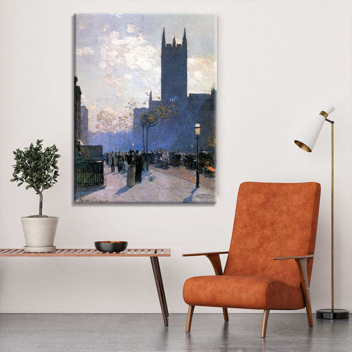 Lower Fifth Avenue by Hassam Canvas Print or Poster - Canvas Art Rocks - 6