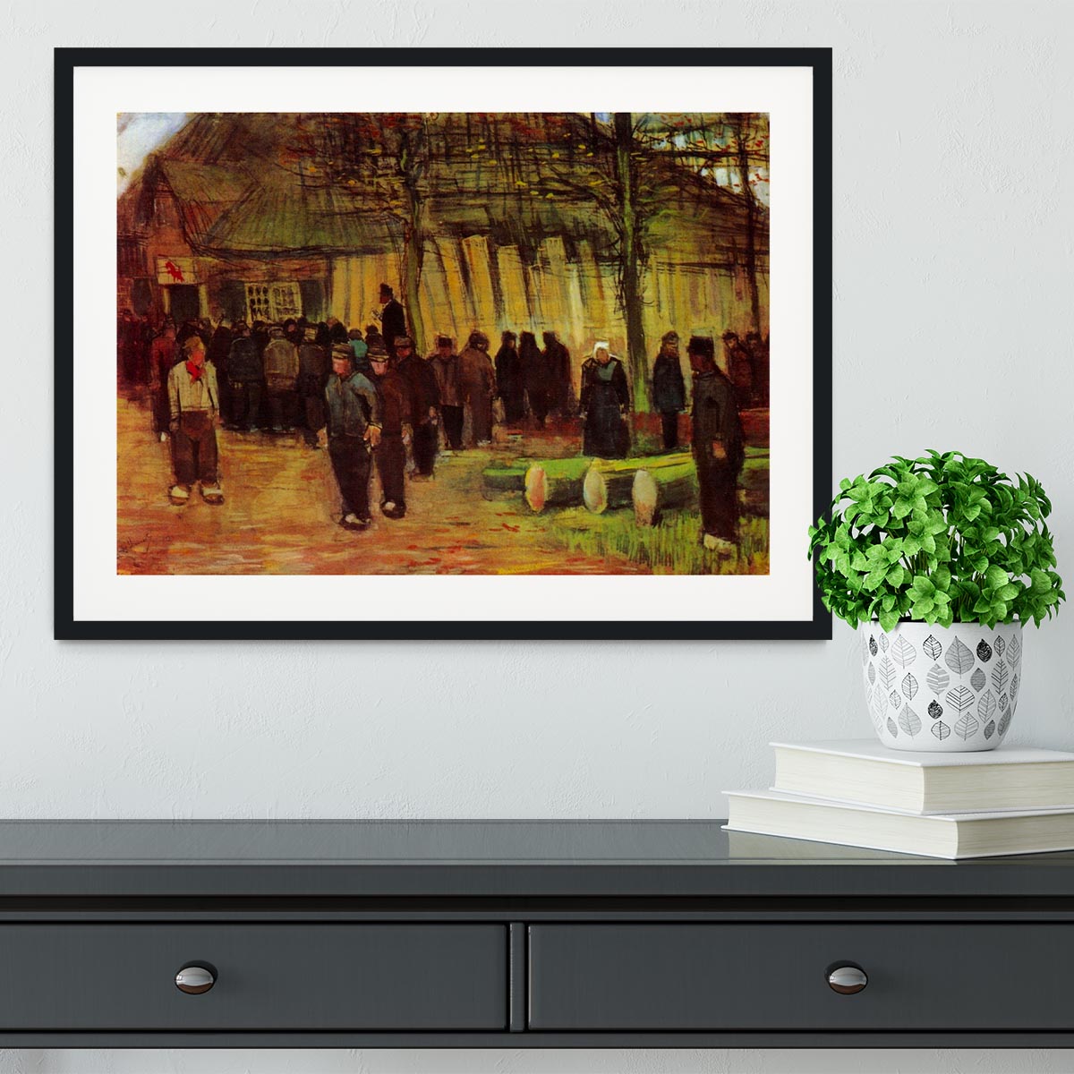 Lumber Sale by Van Gogh Framed Print - Canvas Art Rocks - 1