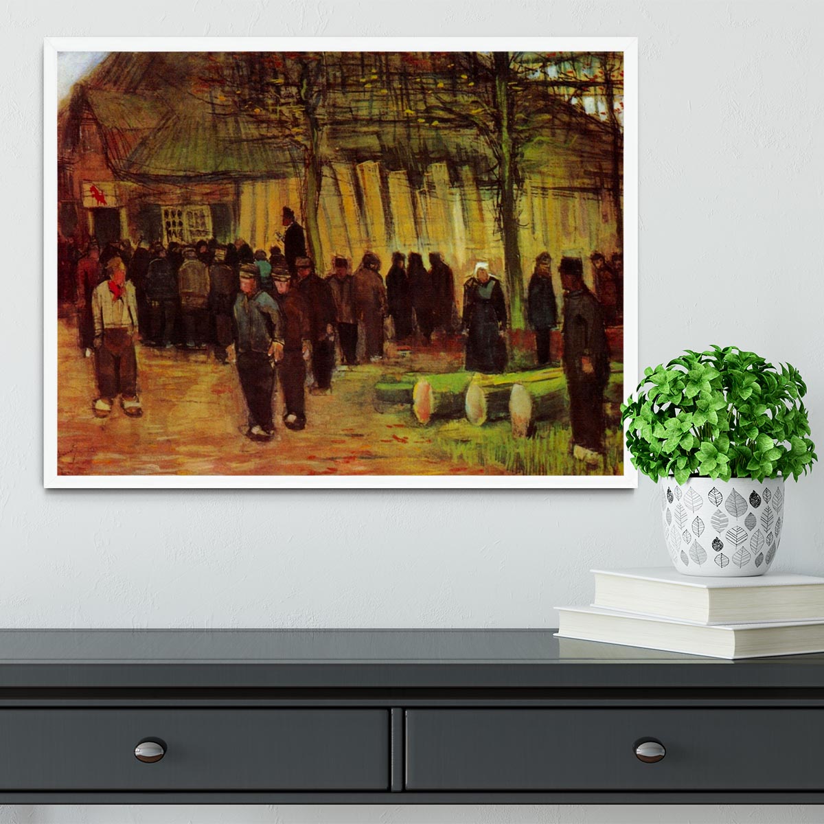 Lumber Sale by Van Gogh Framed Print - Canvas Art Rocks -6