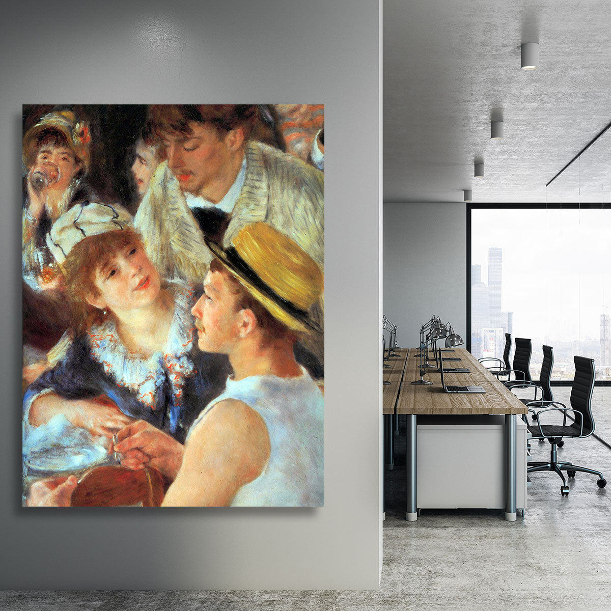 Lunch on the boat party detail by Renoir Canvas Print or Poster - Canvas Art Rocks - 3