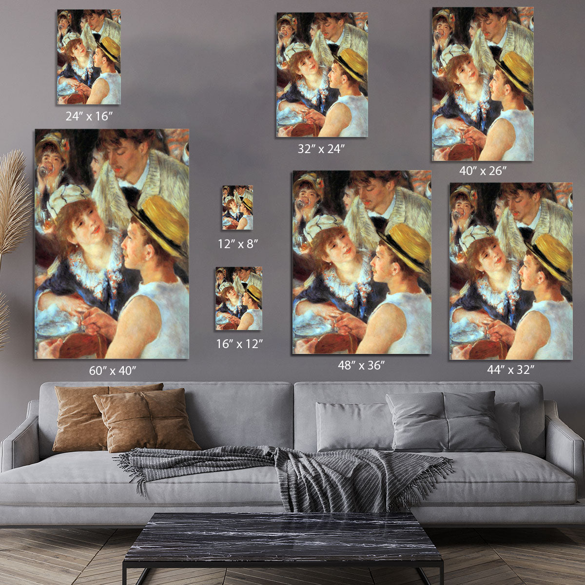 Lunch on the boat party detail by Renoir Canvas Print or Poster - Canvas Art Rocks - 7