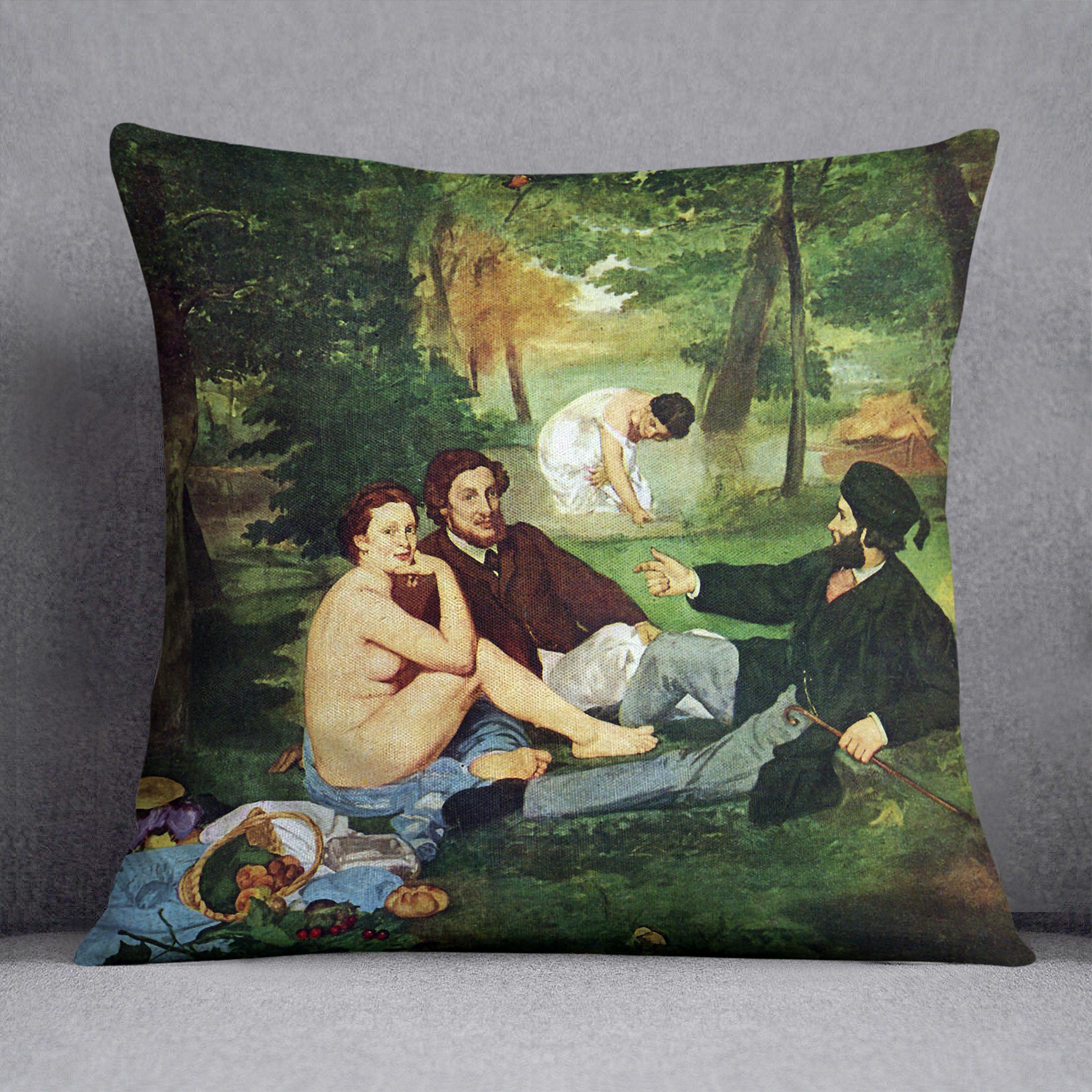 Luncheon on The Grass 1863 by Manet Cushion