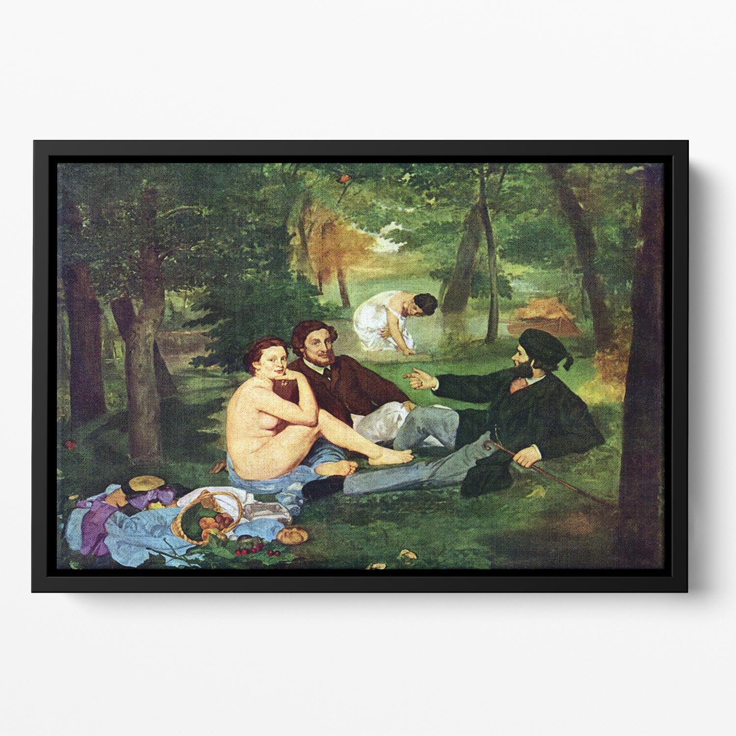 Luncheon on The Grass 1863 by Manet Floating Framed Canvas