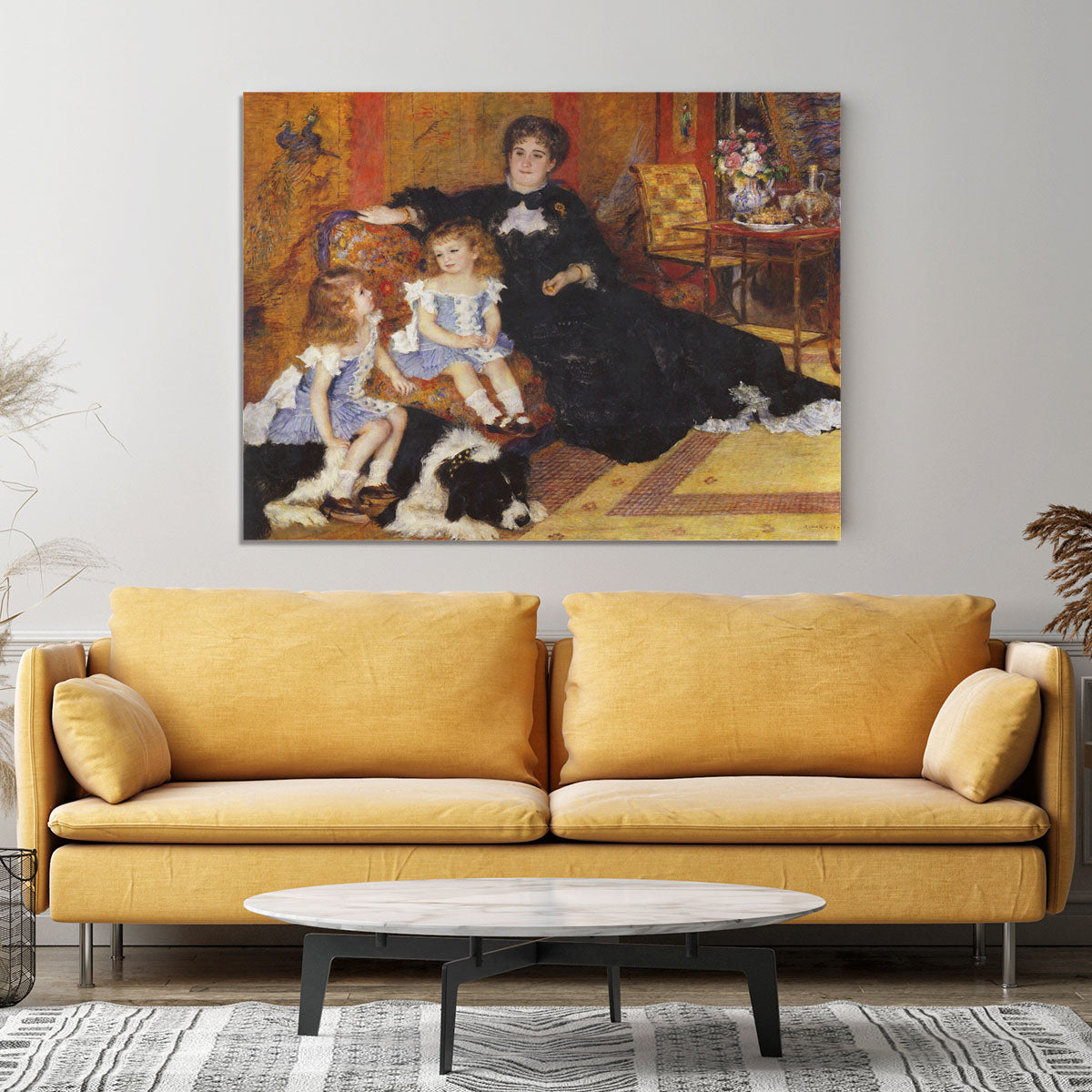 Madame Charpentier and her children by Renoir Canvas Print or Poster - Canvas Art Rocks - 4