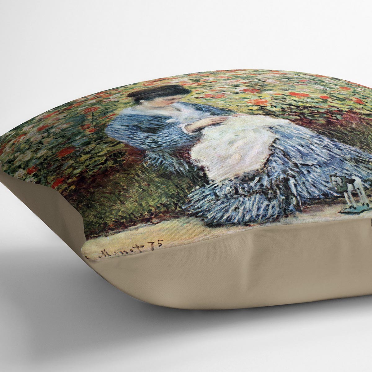 Madame Monet and child by Monet Cushion