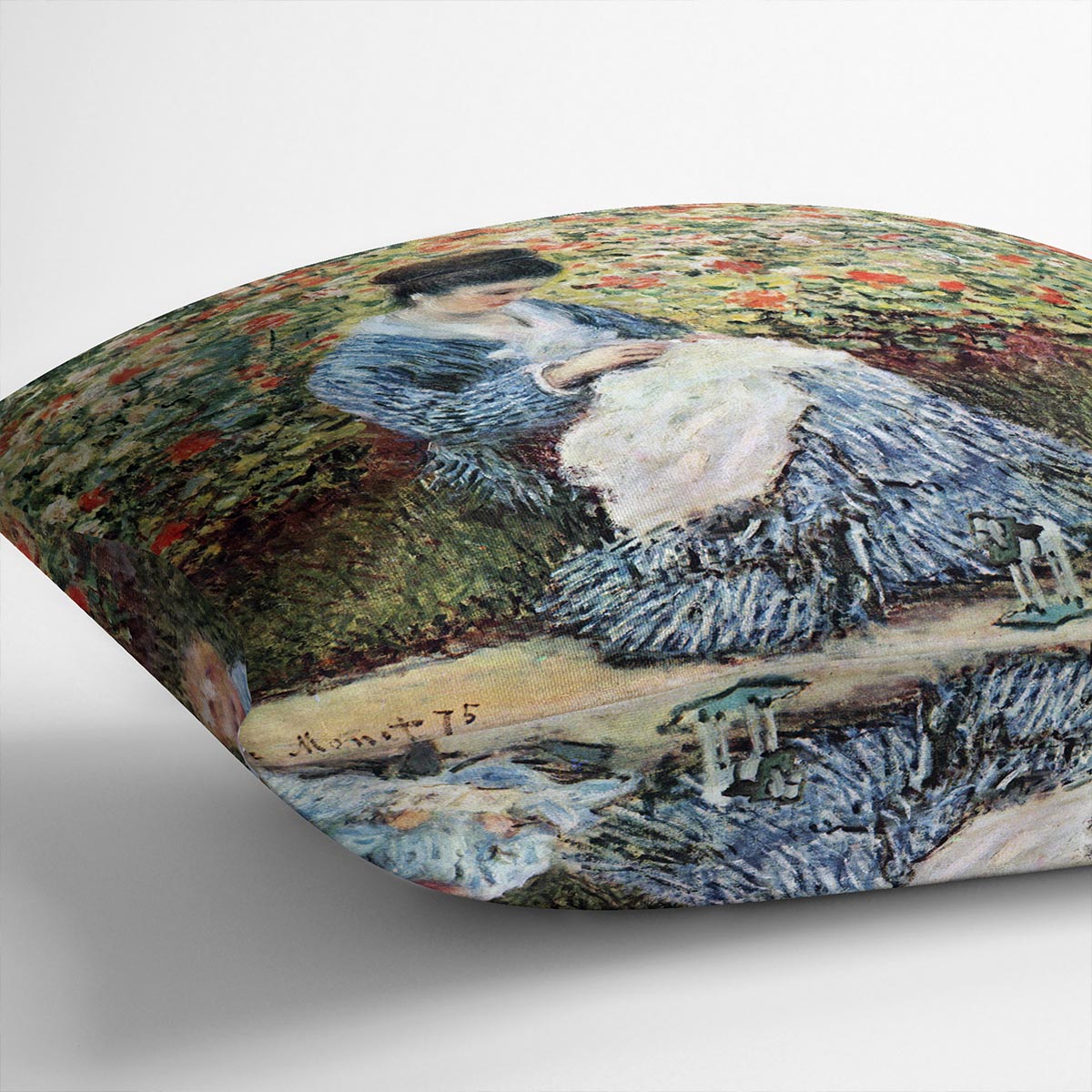 Madame Monet and child by Monet Cushion