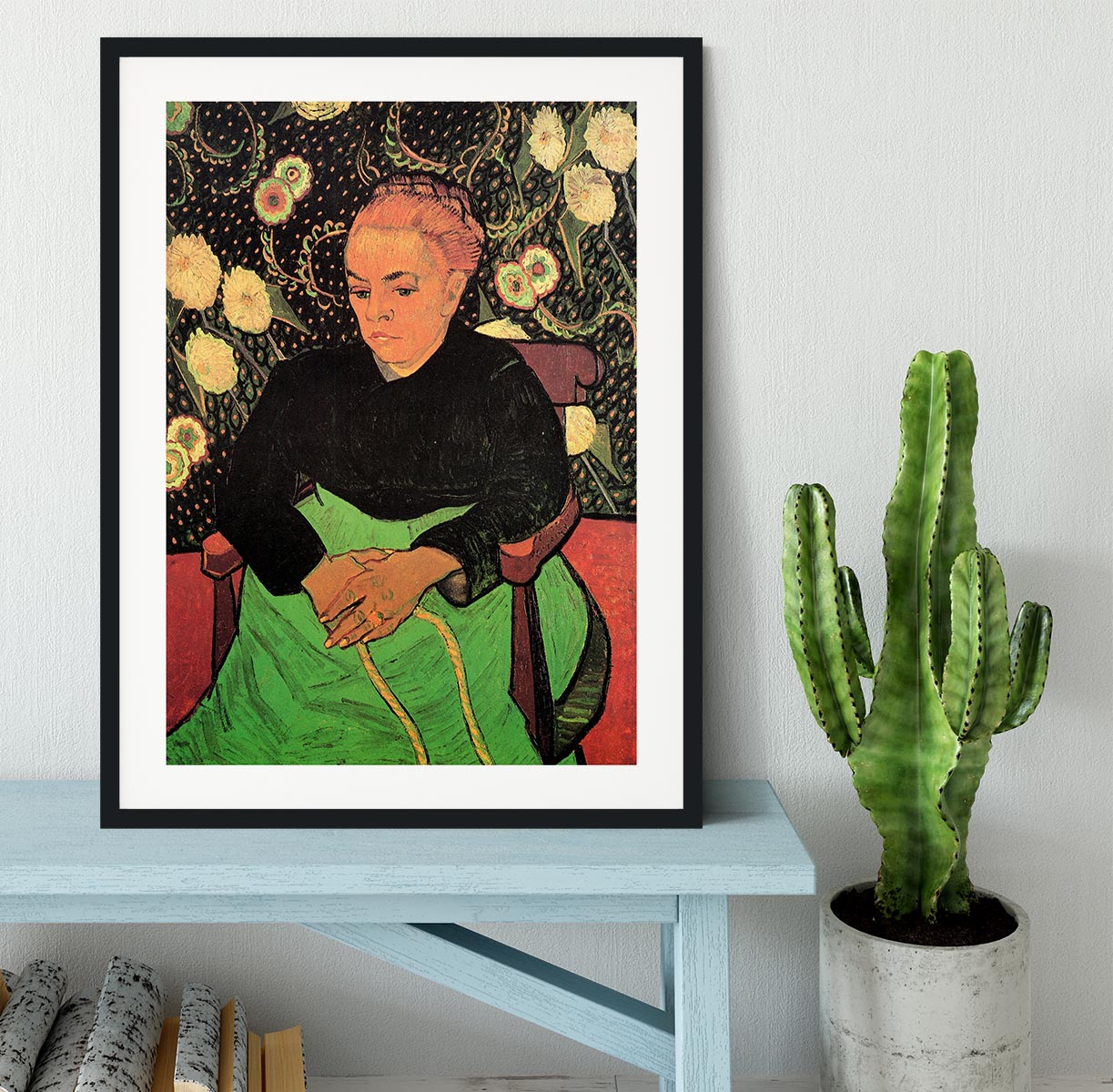 Madame Roulin Rocking the Cradle La Berceuse by Van Gogh Framed Print - Canvas Art Rocks - 1