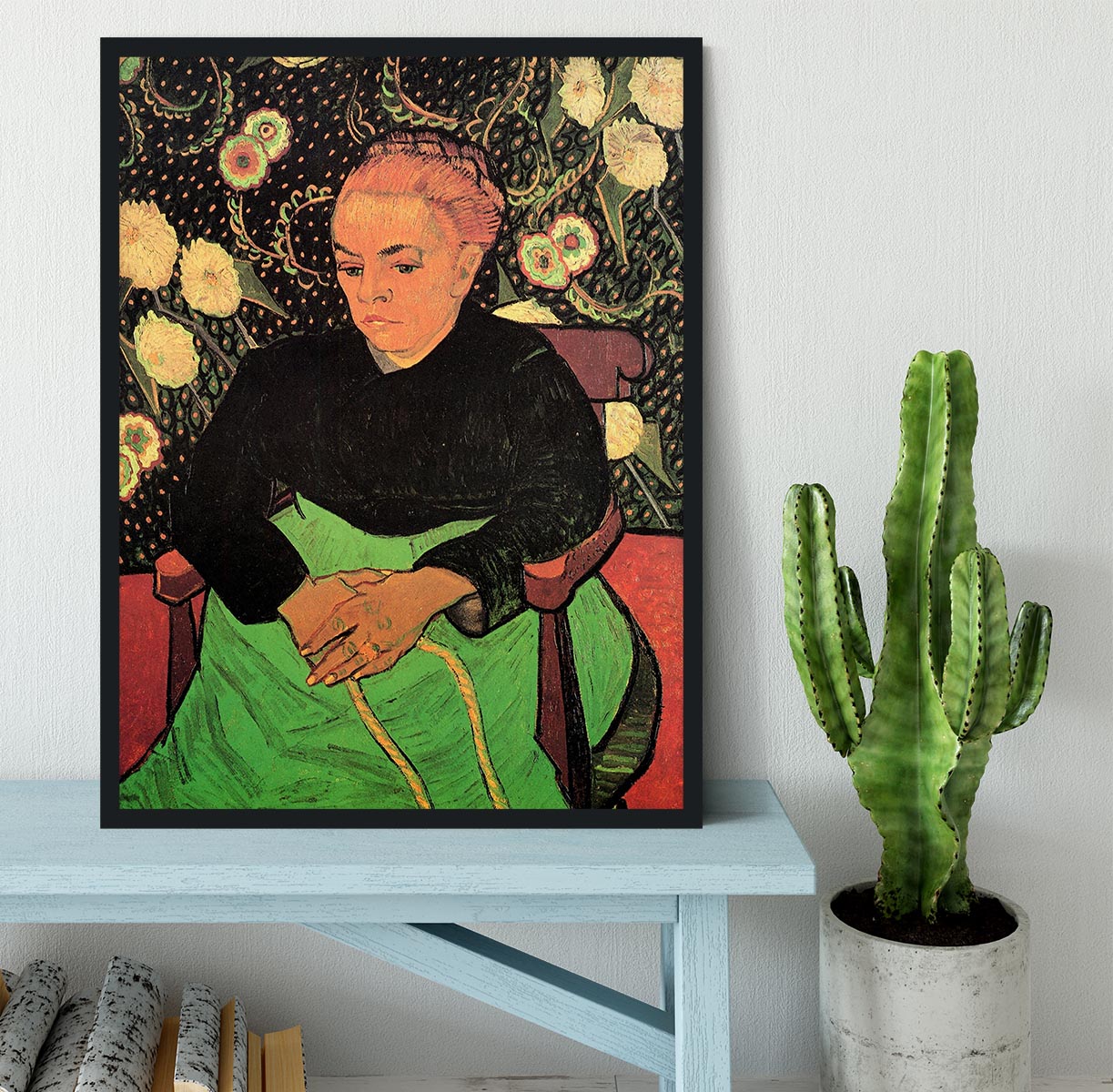 Madame Roulin Rocking the Cradle La Berceuse by Van Gogh Framed Print - Canvas Art Rocks - 2
