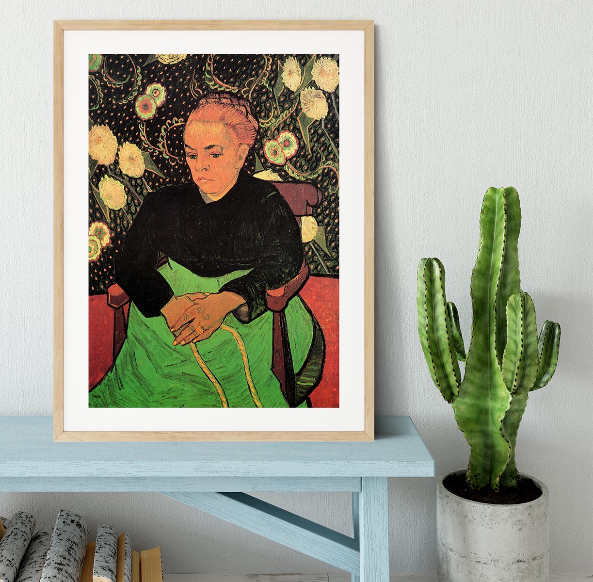 Madame Roulin Rocking the Cradle La Berceuse by Van Gogh Framed Print - Canvas Art Rocks - 3