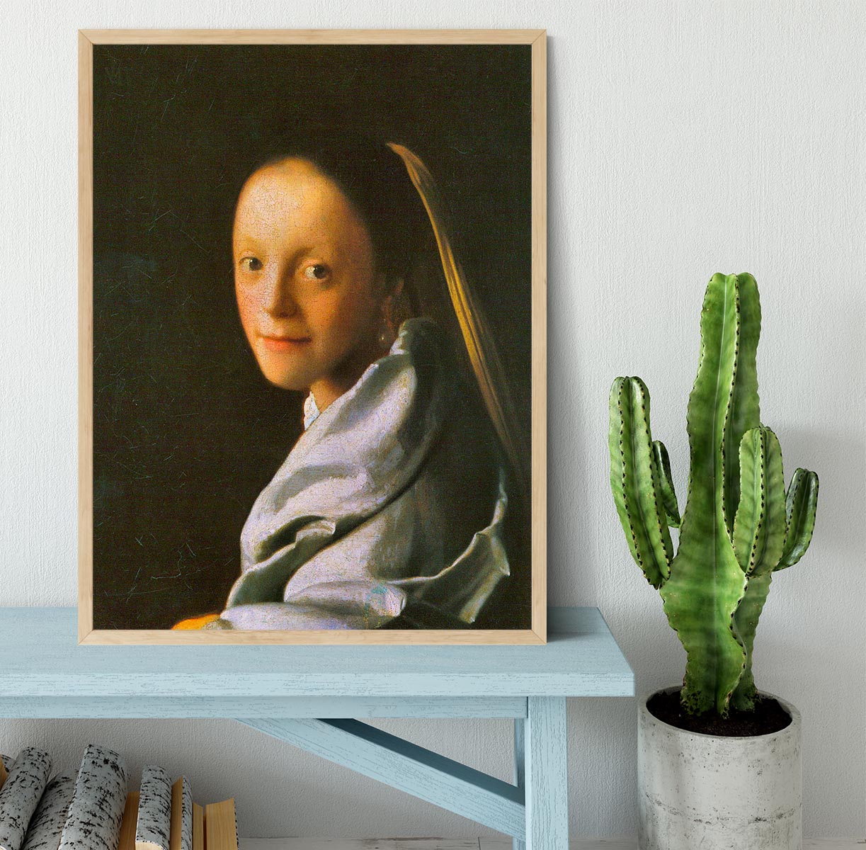 Maid by Vermeer Framed Print - Canvas Art Rocks - 4
