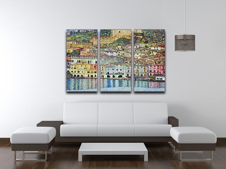 Malcena at the Gardasee by Klimt 3 Split Panel Canvas Print - Canvas Art Rocks - 3