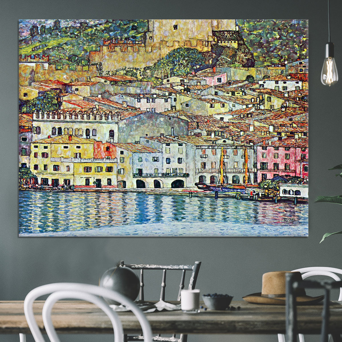 Malcena at the Gardasee by Klimt Canvas Print or Poster - Canvas Art Rocks - 3