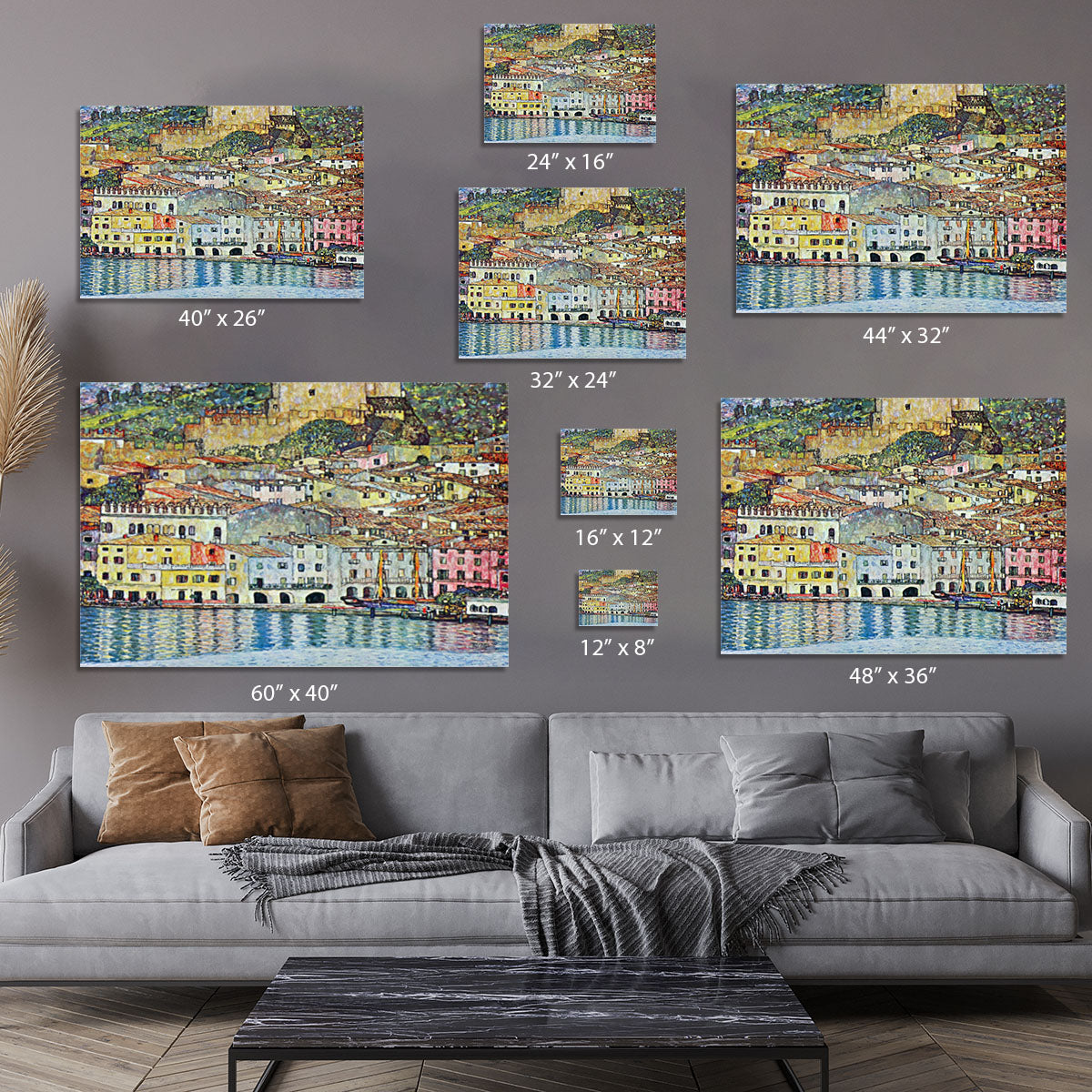 Malcena at the Gardasee by Klimt Canvas Print or Poster - Canvas Art Rocks - 7