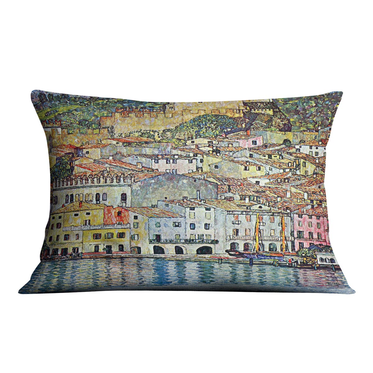 Malcena at the Gardasee by Klimt Cushion