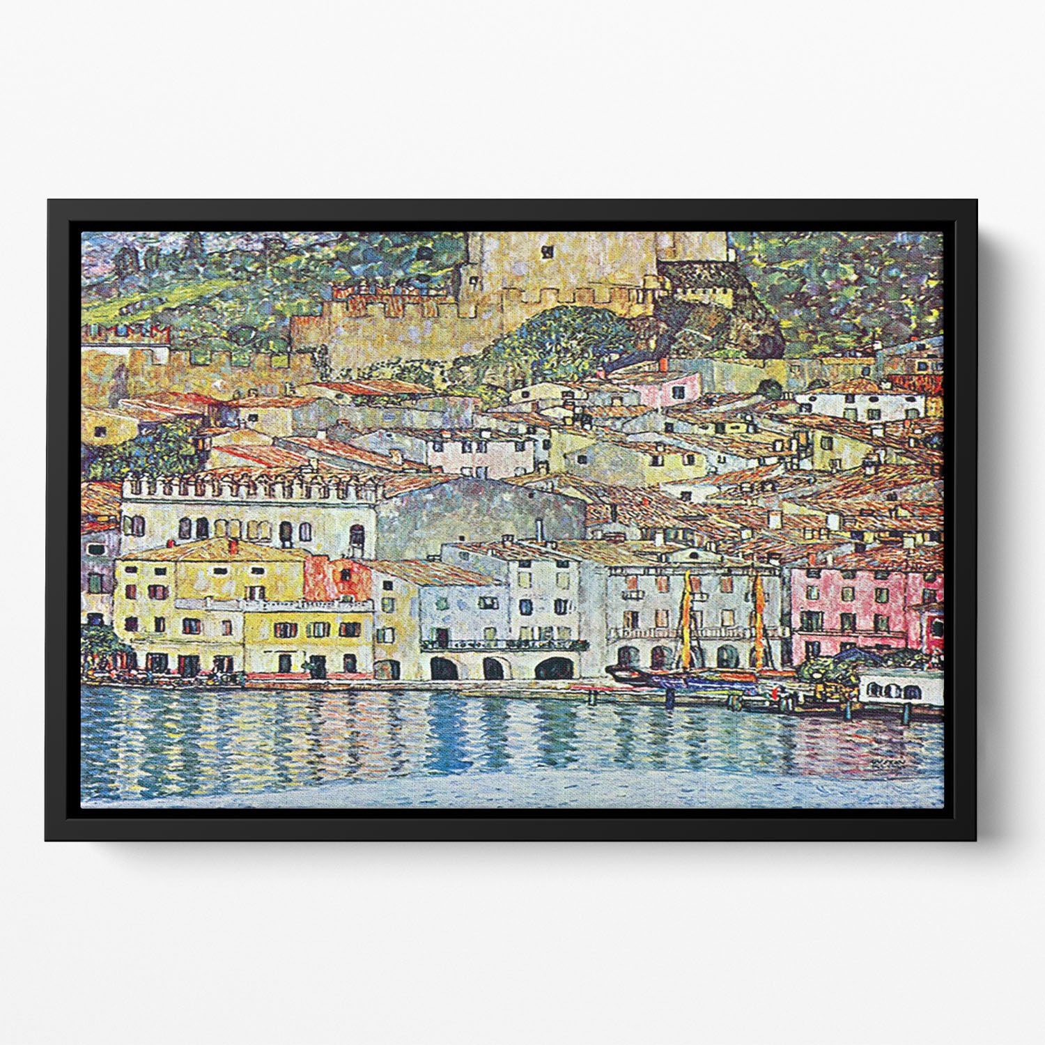 Malcena at the Gardasee by Klimt Floating Framed Canvas