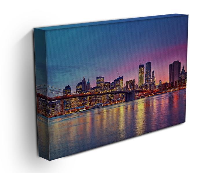 Manhattan at dusk Canvas Print or Poster - Canvas Art Rocks - 3