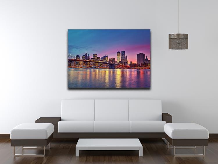 Manhattan at dusk Canvas Print or Poster - Canvas Art Rocks - 4