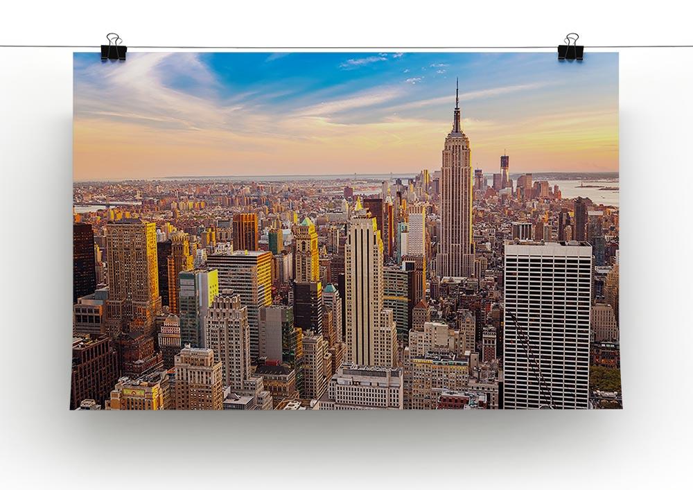 Manhattan at sunset Canvas Print or Poster - Canvas Art Rocks - 2