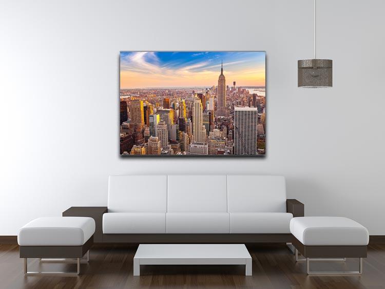 Manhattan at sunset Canvas Print or Poster - Canvas Art Rocks - 4