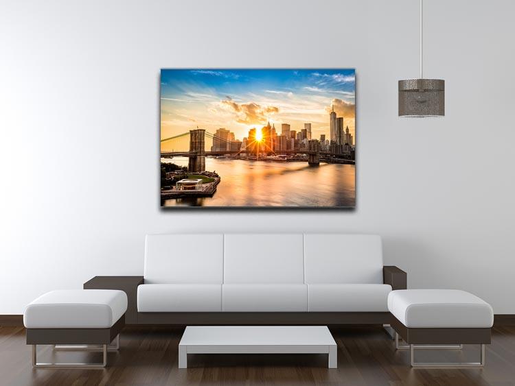 Manhattan skyline at sunset Canvas Print or Poster - Canvas Art Rocks - 4