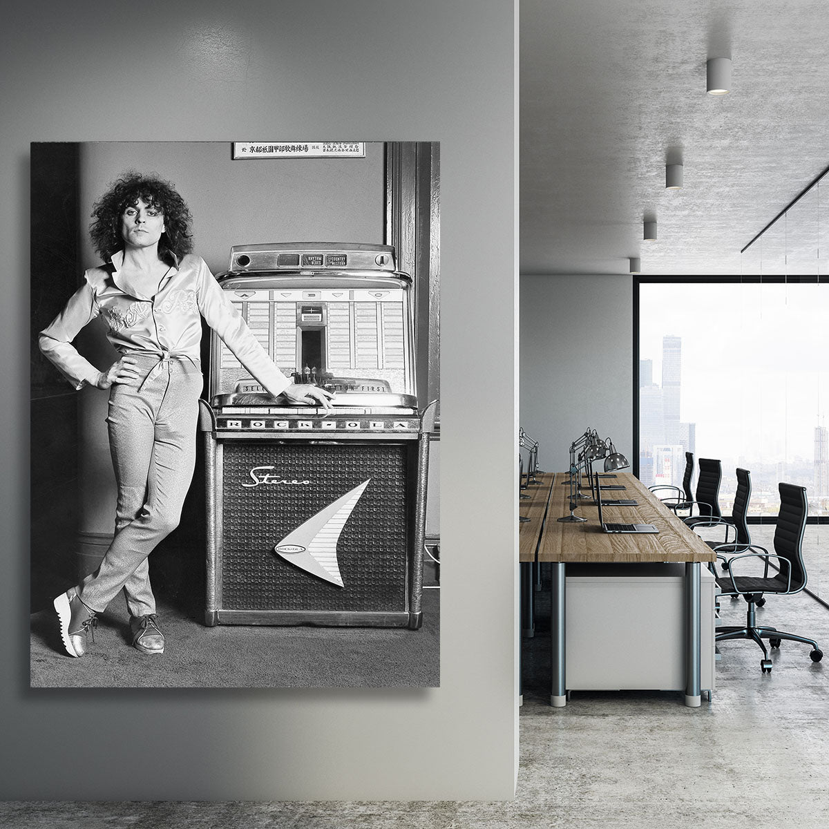 Marc Bolan at jukebox Canvas Print or Poster - Canvas Art Rocks - 3