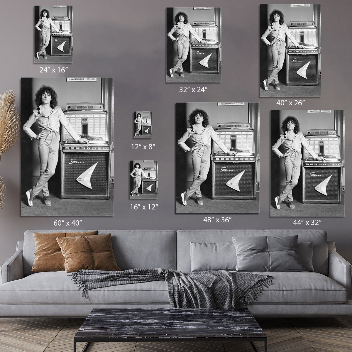 Marc Bolan at jukebox Canvas Print or Poster - Canvas Art Rocks - 7