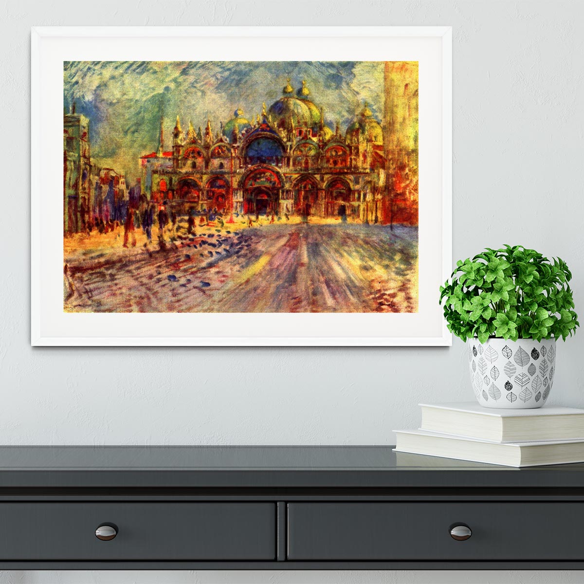Marcus place in Venice by Renoir Framed Print - Canvas Art Rocks - 5