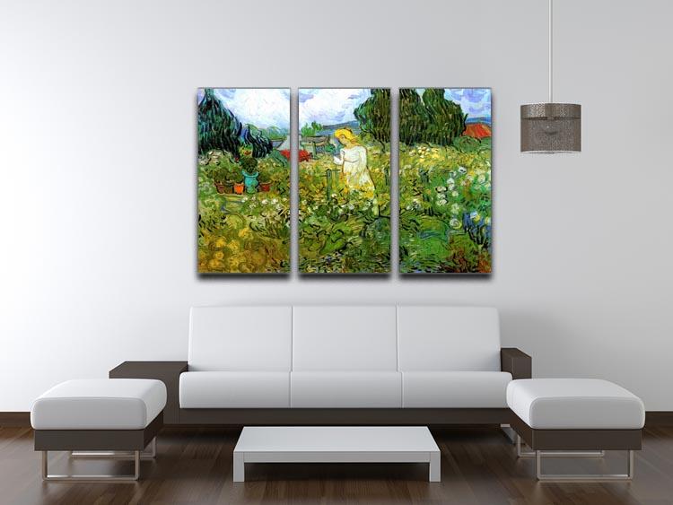 Marguerite Gachet in the Garden by Van Gogh 3 Split Panel Canvas Print - Canvas Art Rocks - 4