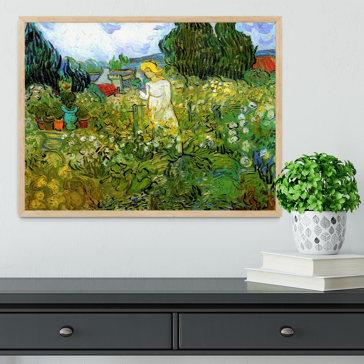 Marguerite Gachet in the Garden by Van Gogh Framed Print - Canvas Art Rocks - 4