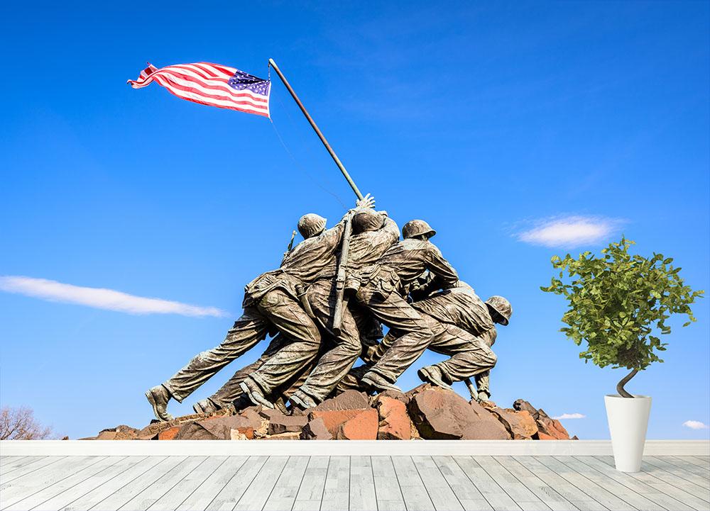 Marine Corps War Memorial at dawn Wall Mural Wallpaper - Canvas Art Rocks - 4