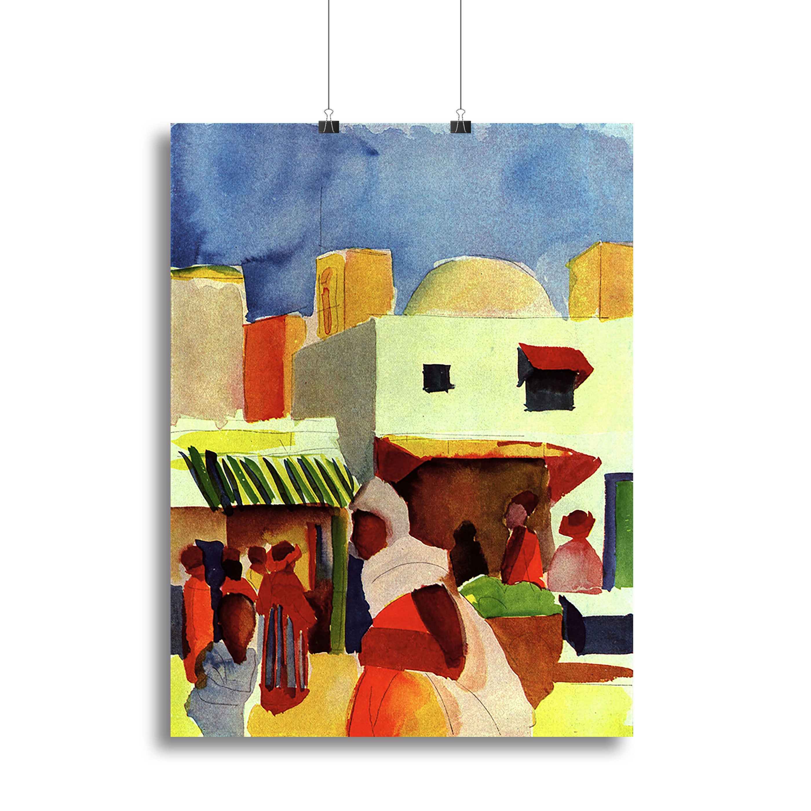 Market in Algier by Macke Canvas Print or Poster - Canvas Art Rocks - 2