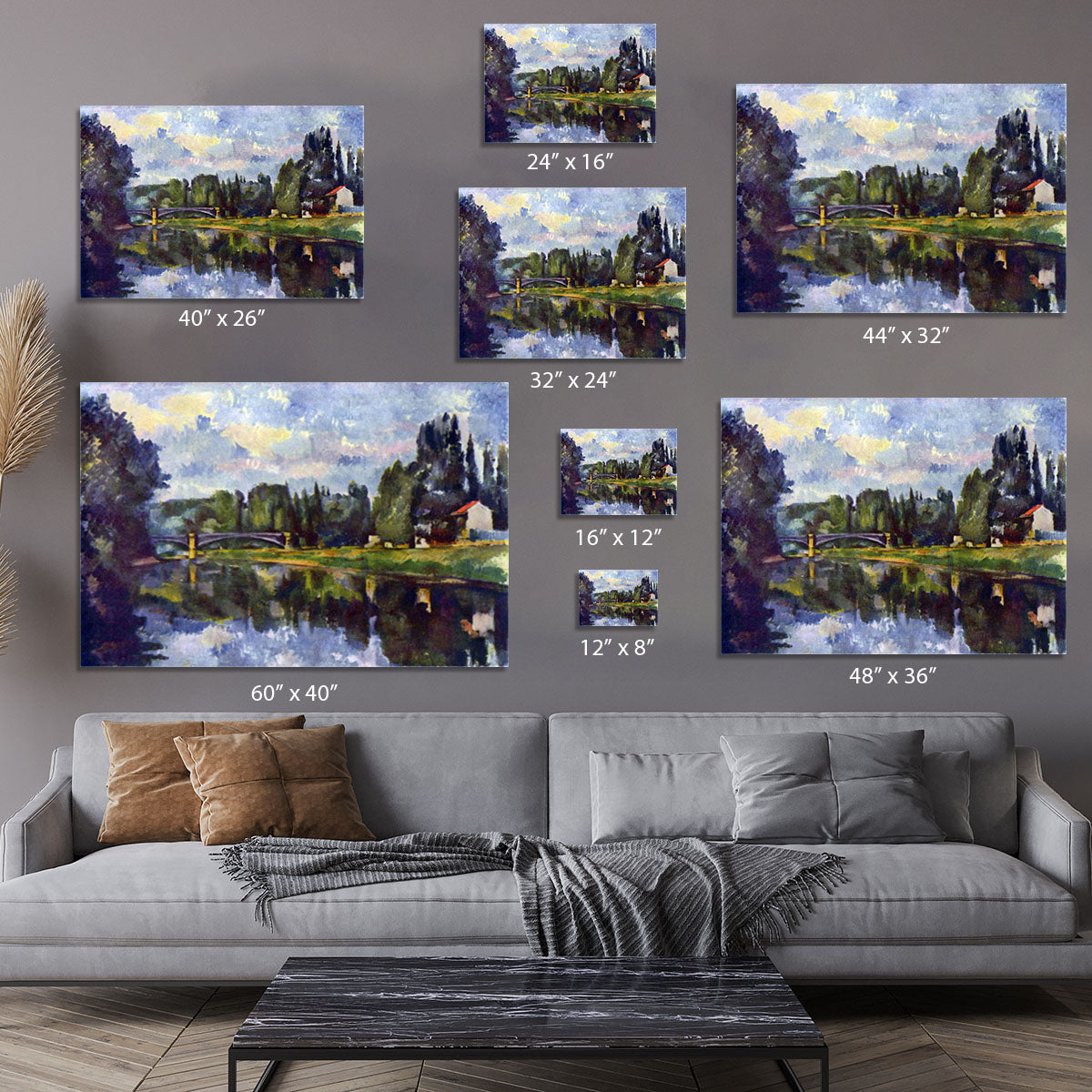 Marne Shore by Cezanne Canvas Print or Poster - Canvas Art Rocks - 7