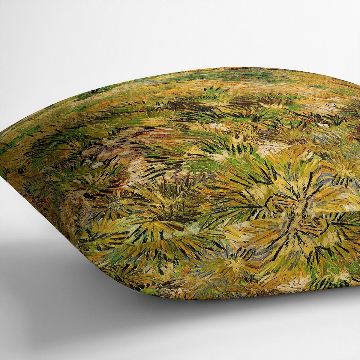 Meadow in the Garden of Saint-Paul Hospital by Van Gogh Cushion