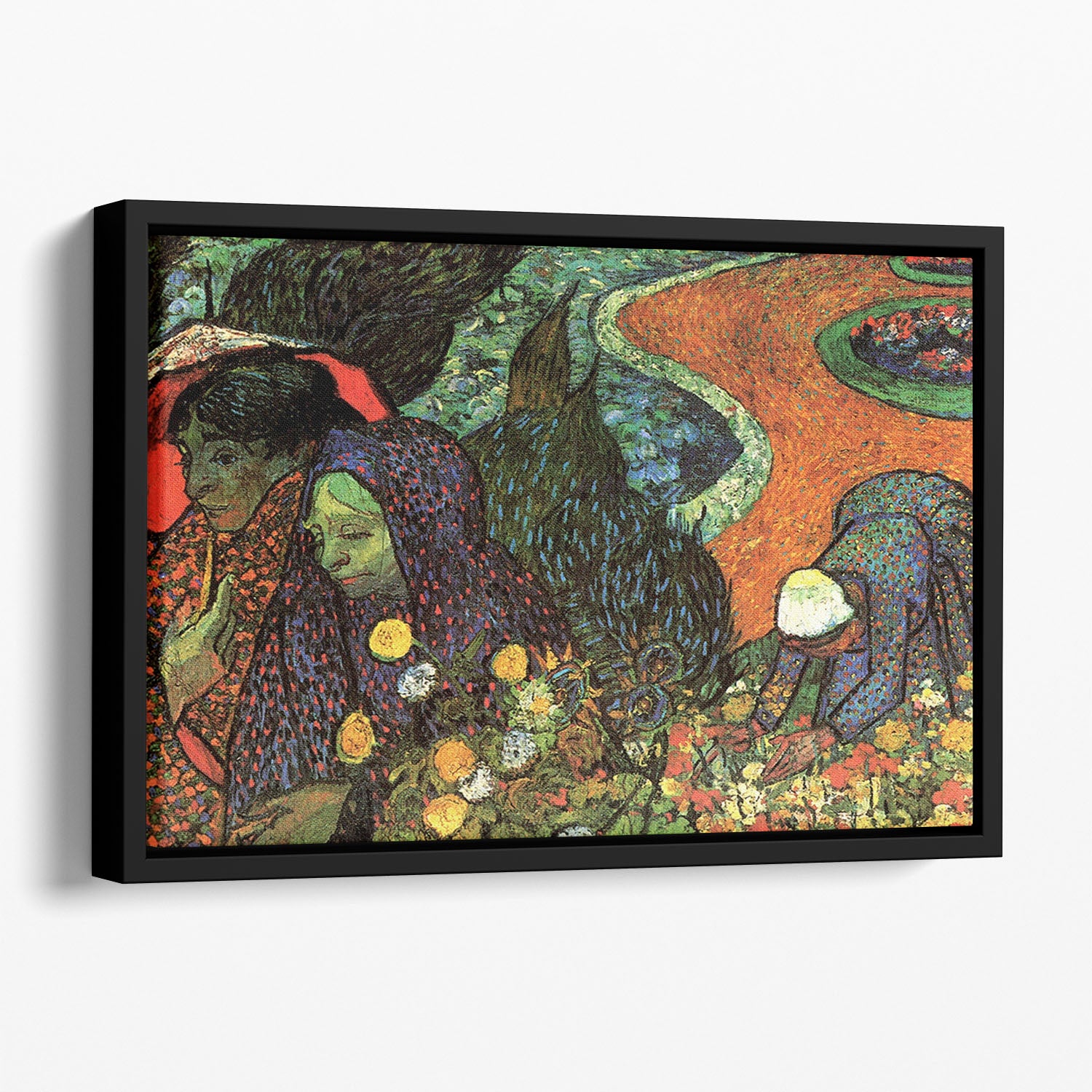 Memory of the Garden at Etten by Van Gogh Floating Framed Canvas