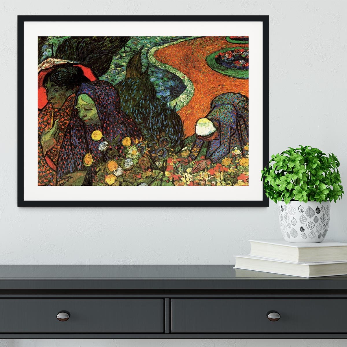 Memory of the Garden at Etten by Van Gogh Framed Print - Canvas Art Rocks - 1