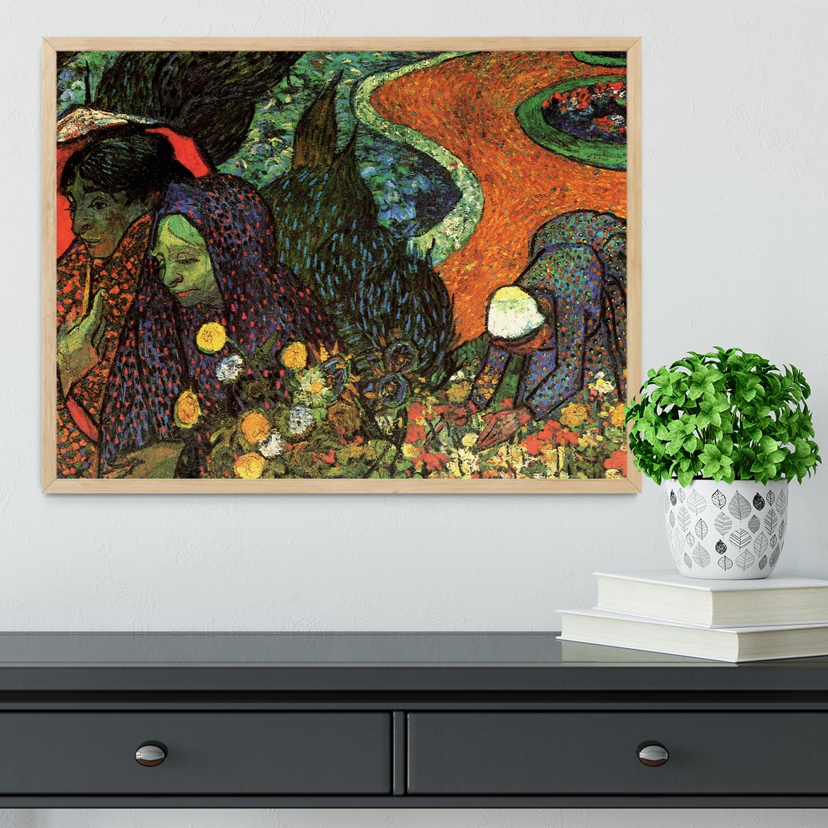 Memory of the Garden at Etten by Van Gogh Framed Print - Canvas Art Rocks - 4