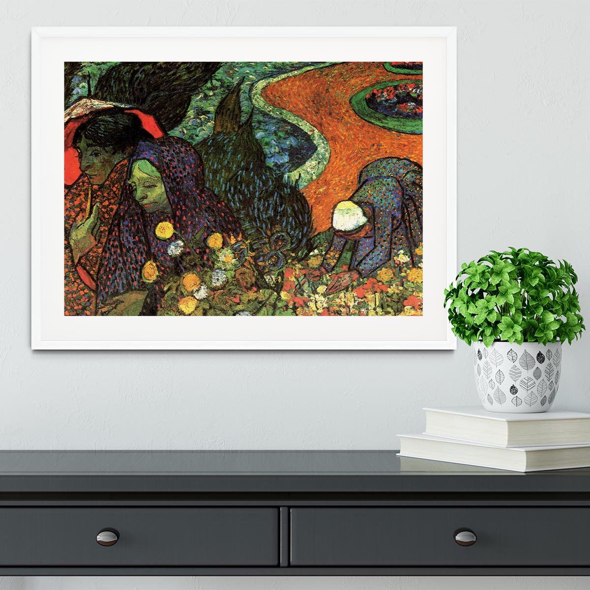 Memory of the Garden at Etten by Van Gogh Framed Print - Canvas Art Rocks - 5
