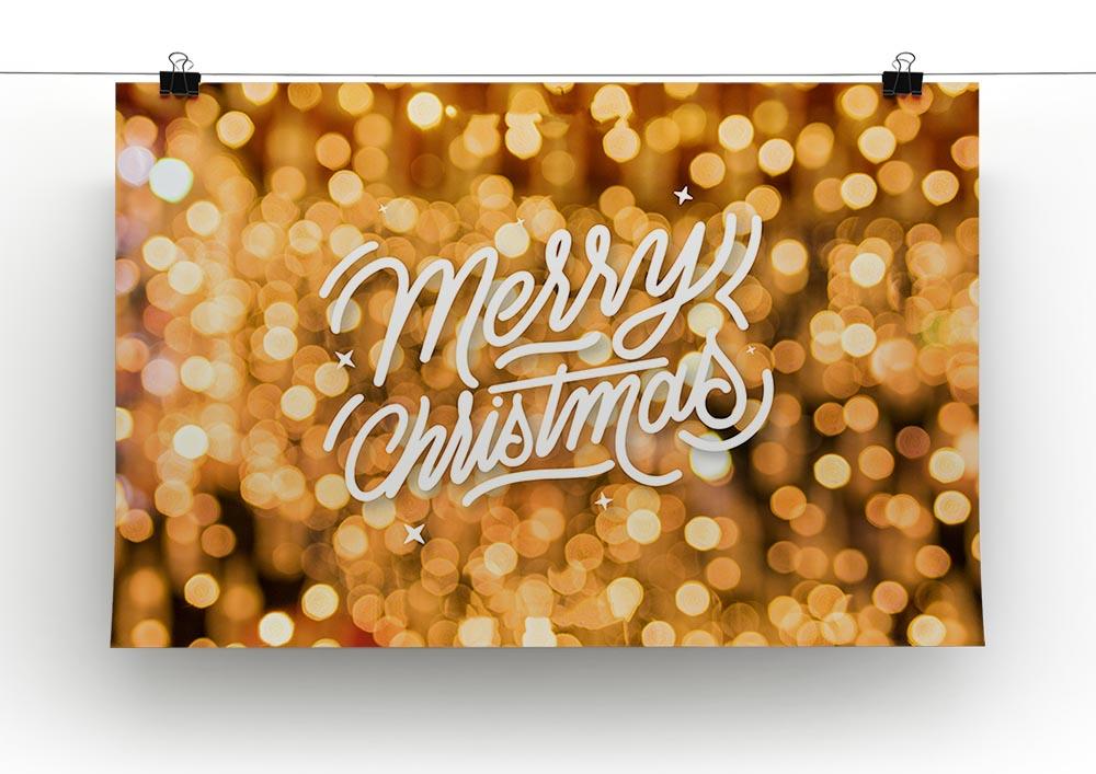Merry Christmas Glitter Canvas Print or Poster - Canvas Art Rocks - 2