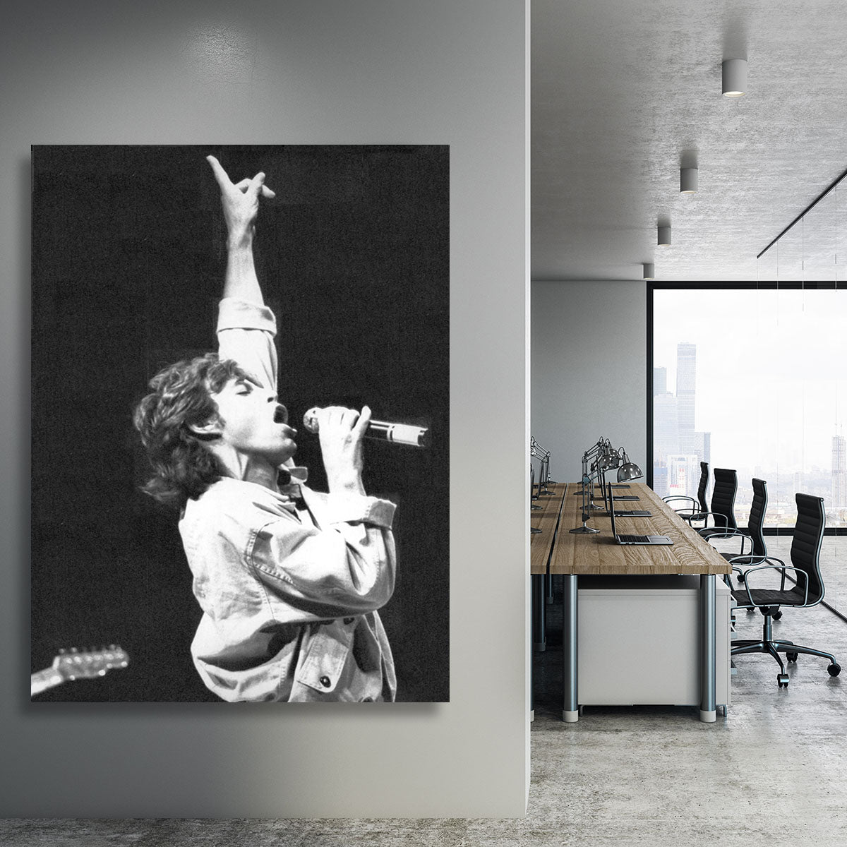 Mick Jagger in Glasgow Scotland Canvas Print or Poster - Canvas Art Rocks - 3