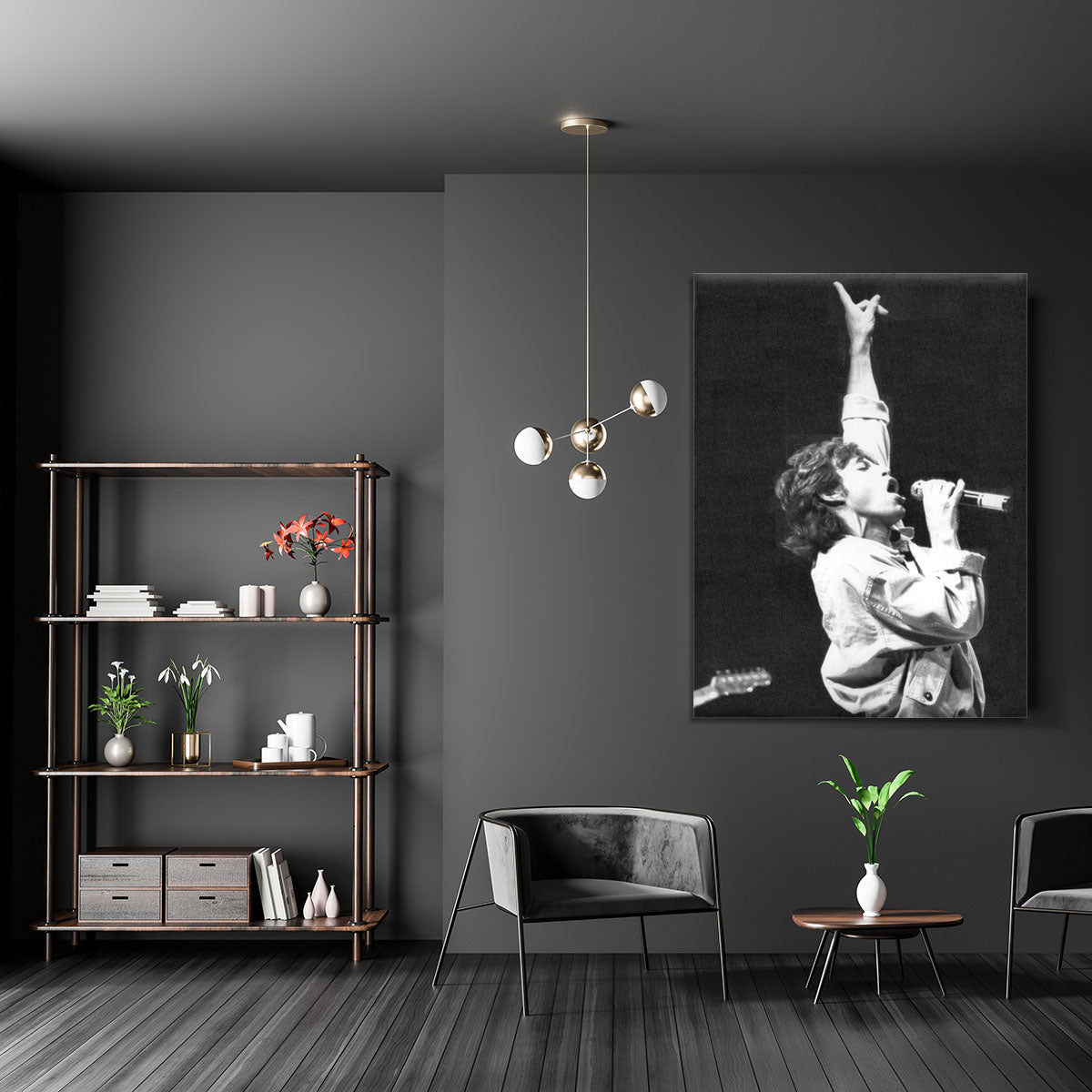 Mick Jagger in Glasgow Scotland Canvas Print or Poster - Canvas Art Rocks - 5